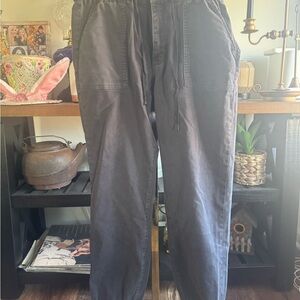 Women’s mica denim washed black jogger crop pants size large